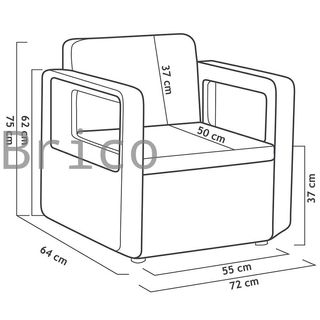 Muebles Jardín Venus Tete a Tete Grafito