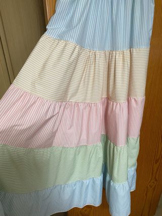 Vestido largo de verano a rayas