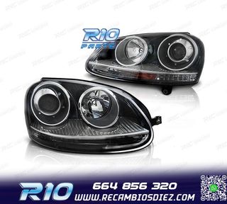 FAROS VOLKSWAGEN VW GOLF MK5 03-08 LOOK GTI FONDO NEGRO