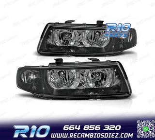 FAROS SEAT LEON TOLEDO 99-05 OJOS ANGEL FONDO NEGRO