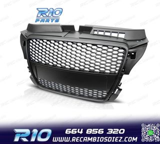 PARRILLA AUDI A3 8P 08-12 LOOK RS3 NEGRO