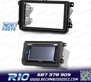 MARCO NEGRO RADIO 2-DIN PARA SEAT ALTEA LEON TOLEDO SKODA FA
