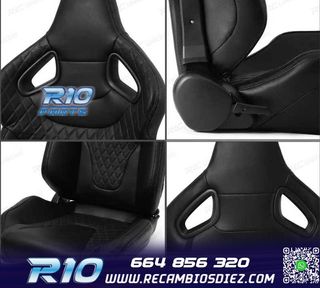 ASIENTO BAQUET UNIVERSAL CUERO NEGRO ESTILO SPORTSTER