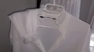 Camisa Zara Raso Blanca Talla XS