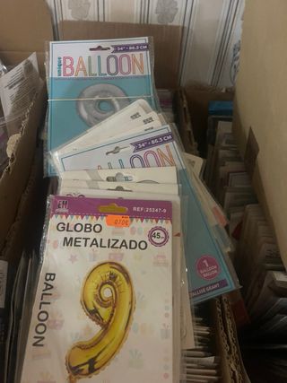 Globos de helio tenemos numeros y letras