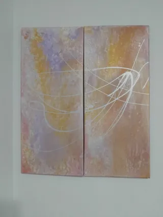 Set de 2 Cuadros Abstractos