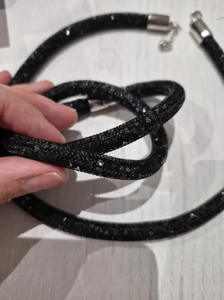 Conjunto collar y pulsera Swarovski negro