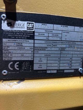 Carretilla elevadora eléctrica CAT