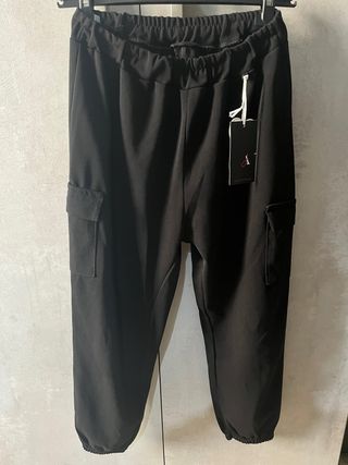 Pantaloni cargo donna neri