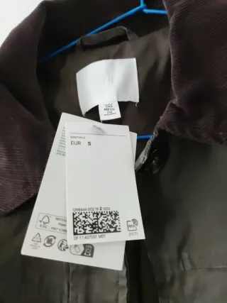 Parka algodón y pana verde/marrón