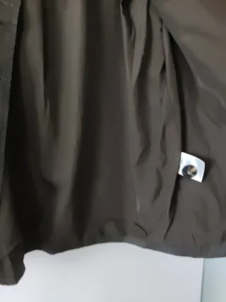 Parka algodón y pana verde/marrón