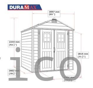 Caseta PVC Storemax Plus 209x210x231 cm - Duramax