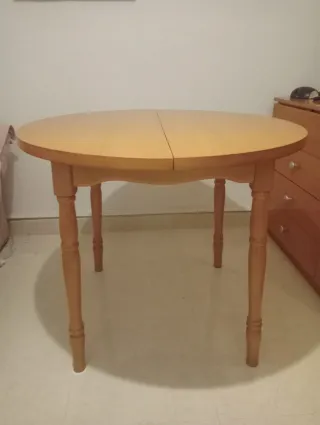 Mesa camilla redonda extensible 90cm a 120cm