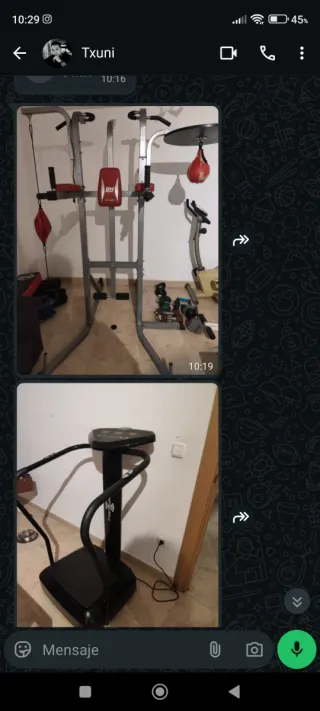 Máquina de musculación y vibratoria