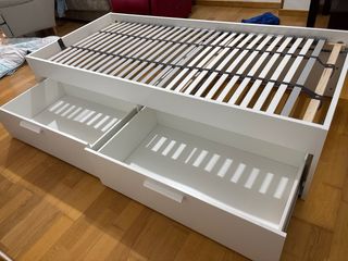 Cama madera 96x206 con cajones