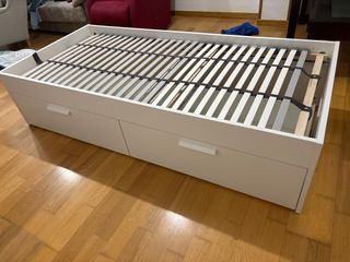 Cama madera 96x206 con cajones