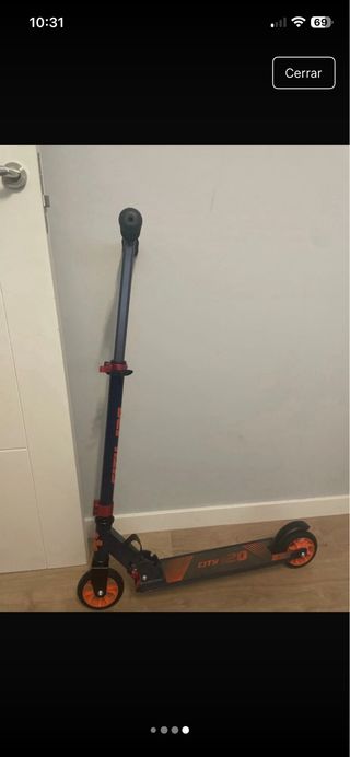 Patinete City 120 Negro y Naranja