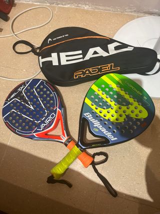 Pala de pádel vairo y Bullpadel y bolsa