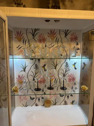 Vitrina de madera y cristal lacada