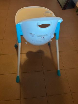 Trona para bebé blanca y azul