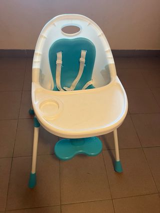 Trona para bebé blanca y azul