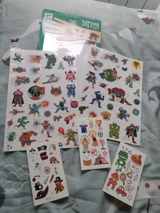 Tatuajes temporales niños superhéroes