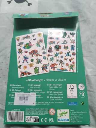 Tatuajes temporales niños superhéroes