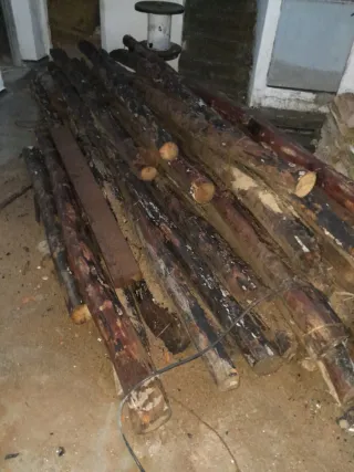 Vigas de madera rústica