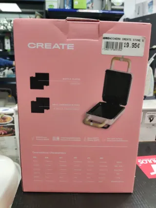 CREATE Stone Studio Sandwichera y Gofrera NUEVA