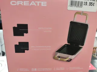 CREATE Stone Studio Sandwichera y Gofrera NUEVA