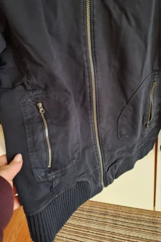 Felpa Champion donna zip tasche blu