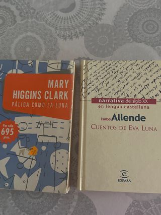 Lote 2 libros Allende y Mary Clark