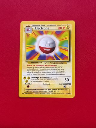 Carta Pokémon Electrode base set español