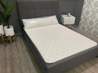 Cama Matrimonio Gris + Colchón