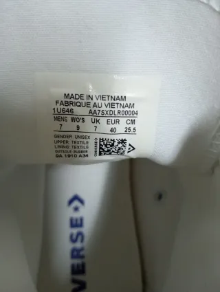 Converse All Star Blancas Talla 40