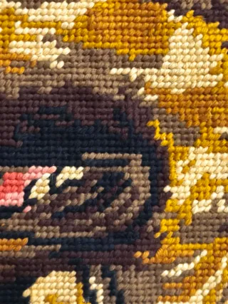 Quadro ricamato a mano pastore tedesco