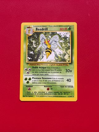 Carta Pokémon Beedrill base set español BS17