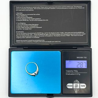 Anillo Oro Blanco y Amarillo 18K, 2.87gr, T-12