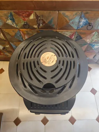 Estufa de gas butano negra