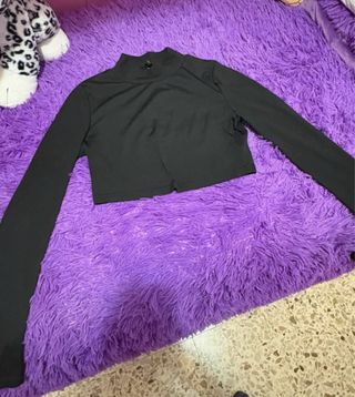 Maglione manica lunga crop top
