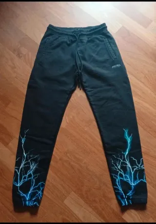 Pantaloni Phobia neri con fulmini