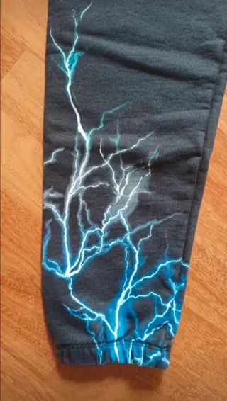 Pantaloni Phobia neri con fulmini