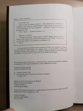 Cómo se hace un trabajo académico. John Clanchy.
