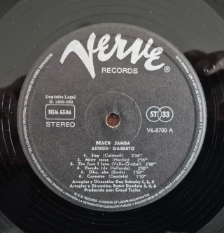 Vinilo Astrud Gilberto Beach Samba Verve
