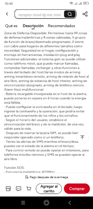 Sistema Alarma GSM THUSTAR QXC500