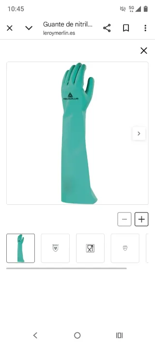 Guantes Nitrilo Largos Deltaplus Talla L