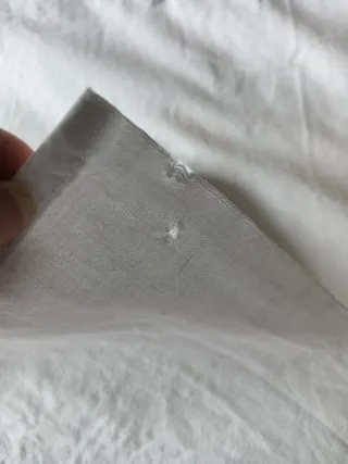 Sábana de algodón blanca