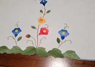 Tovaglia ricamata a fiori