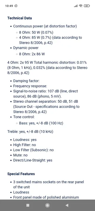 Amplificador Denon PMA-700AE Plata