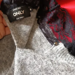 Jersey punto cuello blonda talla M